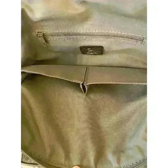 Plum by LaTique Gunmetal Faux Leather Backpack Unisex Spacious & Sleek Design - Picture 5 of 5